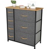 image:imageYITAHOME 7 Drawers Dresser with Fabric Storage Tower Organizer Unit for Bedroom Living Room Closets  Sturdy Steel Frame Wooden Top amp Easy Pull Fabric Bins 7 Drawers GreyCool Grey
