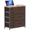 image:imageYITAHOME 7 Drawers Fabric Dresser Furniture Storage Drawer Unit Sturdy Steel Frame Wooden Top amp Easy Pull Fabric Bins Vertical Organizer Tower Chest for Closet Bedroom Entryway NurseryBrown