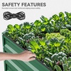 image:imageYITAHOME 96x48x24 in Galvanized Raised Garden Bed Kit Large Metal Planter Box with Gloves Safety Rubber amp Support Rod Outdoor Flower Bed for Plants Vegetables Green