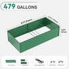 image:imageYITAHOME 96x48x24 in Galvanized Raised Garden Bed Kit Large Metal Planter Box with Gloves Safety Rubber amp Support Rod Outdoor Flower Bed for Plants Vegetables Green