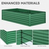 image:imageYITAHOME 96x48x24 in Galvanized Raised Garden Bed Kit Large Metal Planter Box with Gloves Safety Rubber amp Support Rod Outdoor Flower Bed for Plants Vegetables Green
