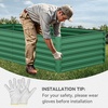 image:imageYITAHOME 96x48x24 in Galvanized Raised Garden Bed Kit Large Metal Planter Box with Gloves Safety Rubber amp Support Rod Outdoor Flower Bed for Plants Vegetables Green