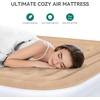 image:imageYITAHOME Queen Size Air Mattress with Headboard 18in Inflatable with Pillow Blow Up Mattress with Removable Electric Pump Comfort Air Bed Queen for Camping amp Home BrownBrown