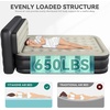 image:imageYITAHOME Queen Size Air Mattress with Pump and Banded Headboard 18in Luxury Flocked Top Blow up Mattress Durable Inflatable Mattress for Home amp Guests Brown AirBedBlack  Gray