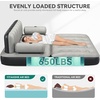 image:imageYITAHOME Queen Size Air Sofa Bed Mattress with Headboard and Pump Brown  Blow Up Couch Inflatable Bed with Armrest Cup Holders amp Storage Pouch for Home Camping Guests 79 x 60 x 25