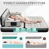 image:imageYITAHOME Queen Size Air Sofa Bed wWave Pattern Headboard amp Pump  Gray  2in1 Convertible Bed amp Couch Armrest Cup Holders amp Storage Pouch 79x60 Air Mattress for Home Camping Guests