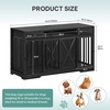 image:imageYITAHOME 60 Dog Crate Furniture with Removable Divider amp Storage Drawers  Double Door Kennel with Locks for Medium and Large Dogs Multifunctional Dog Crate End Table Light BeigeDark Grey