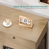 image:imageYITAHOME 60 Dog Crate Furniture with Removable Divider amp Storage Drawers  Double Door Kennel with Locks for Medium and Large Dogs Multifunctional Dog Crate End Table Light BeigeLight Beige