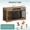 image:imageYITAHOME 60 Dog Crate Furniture with Removable Divider amp Storage Drawers  Double Door Kennel with Locks for Medium and Large Dogs Multifunctional Dog Crate End Table Light BeigeBrown