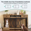 image:imageYITAHOME 60 Dog Crate Furniture with Removable Divider amp Storage Drawers  Double Door Kennel with Locks for Medium and Large Dogs Multifunctional Dog Crate End Table Light BeigeBrown