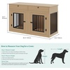 image:imageYITAHOME 60 Dog Crate Furniture with Removable Divider amp Storage Drawers  Double Door Kennel with Locks for Medium and Large Dogs Multifunctional Dog Crate End Table Light BeigeLight Beige