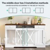 image:imageYITAHOME 60 Dog Crate Furniture with Removable Divider amp Storage Drawers  Double Door Kennel with Locks for Medium and Large Dogs Multifunctional Dog Crate End Table Light BeigeWhite  Walnut