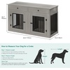 image:imageYITAHOME 60 Dog Crate Furniture with Removable Divider amp Storage Drawers  Double Door Kennel with Locks for Medium and Large Dogs Multifunctional Dog Crate End Table Light BeigeGrey