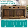 image:imageYITAHOME 60 Dog Crate Furniture with Removable Divider amp Storage Drawers  Double Door Kennel with Locks for Medium and Large Dogs Multifunctional Dog Crate End Table Light BeigeBrown