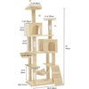 image:imageYITAHOME 75 inch Cat Tree Tower for Indoor Cats  MultiLevel Cat Furniture with Scratching Posts Cat Caves Padded Perch Cozy Hammock Ladder and Plush BallsBeige