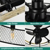 image:imageYITAHOME 20 Caged Ceiling Fan with Lights Remote Control Farmhouse Industrial Ceiling Fan Light Fixture Reversible Motor 6 Speeds Timer for Living Room Bedroom Kitchen Black amp Oak