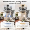 image:imageYITAHOME 20 Caged Ceiling Fan with Lights Remote Control Farmhouse Industrial Ceiling Fan Light Fixture Reversible Motor 6 Speeds Timer for Living Room Bedroom Kitchen Black
