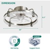 image:imageYITAHOME 20 Ceiling Fan with Lights Low Profile Flush Mount Ceiling Fan Enclosed Bladeless Fan with Quiet Reversible DC Motor 6 Speeds for BedroomLiving Room Kitchen Indoor Brushed Nickel
