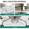 image:imageYITAHOME 20 Ceiling Fan with Lights Low Profile Flush Mount Ceiling Fan Enclosed Bladeless Fan with Quiet Reversible DC Motor 6 Speeds for BedroomLiving Room Kitchen Indoor Brushed Nickel