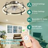 image:imageYITAHOME 20 Ceiling Fan with Lights Low Profile Flush Mount Ceiling Fan Enclosed Bladeless Fan with Quiet Reversible DC Motor 6 Speeds for BedroomLiving Room Kitchen Indoor Brushed Nickel