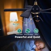 image:imageYITAHOME 52 Inch Black Gold Ceiling Fan with lights Remote Control Dimmable 3Color LED with Solid Wood Fan Blades Modern Ceiling Fan for Indoor Outdoor with Reversible Quiet Motor