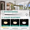 image:imageYITAHOME 52 Inch Ceiling Fan with Lights and Wall Switch Remote Industrial Wood Fan with Quiet Reversible 6 Speeds Motor Dimmable LED 3 Color Memory Function for Outdoor Indoor Silver amp Walnut