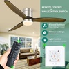image:imageYITAHOME 52 Inch Low Profile Ceiling Fan with Light and Remote Wall Switch Flush Mount Fan with DC Motor 3 Colors Light Changing 6 Speed Reversible Airflow for OutdoorIndoor Sliver amp Walnut