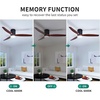 image:imageYITAHOME 60 Inch Low Profile Ceiling Fan with Light and Remote Wall Switch Flush Mount Fan with DC Motor 3 Colors Light Changing 6 Speed Reversible Airflow for OutdoorIndoor Black amp Walnut