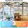 image:imageYITAHOME 84 Inch Ceiling Fans with Lights and Remote Control for Indoor Reversible Quiet DC Motor 8 Blades with 6 Speed Large Ceiling Fans for Home Commercial Black  Indoor Reversible Quiet DC Motor 8 Blades with 6 Speed Large for Home Commercial84