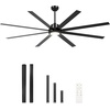 image:imageYITAHOME 84 Inch Ceiling Fans with Lights and Remote Control for Indoor Reversible Quiet DC Motor 8 Blades with 6 Speed Large Ceiling Fans for Home Commercial Black  Indoor Reversible Quiet DC Motor 8 Blades with 6 Speed Large for Home Commercial84