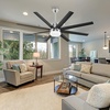 image:imageYITAHOME Black Ceiling Fans 60 Inch with Lights and Remote Modern Fan Indoor Outdoor with Quiet Reversible 6 Speeds Motor Dimmable LED 3 Color Memory Function for Bedroom Living Room Patio Chrome