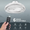 image:imageYITAHOME Bladeless Ceiling Fan with Light 20 Inch Modern Enclosed Chandelier Fan Dimmable 6 Speeds DC Motor Night Light Wind Cycle Low Profile Ceiling Fan for Small Space  White