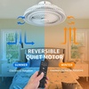 image:imageYITAHOME Bladeless Ceiling Fan with Light 20 Inch Modern Enclosed Chandelier Fan Dimmable 6 Speeds DC Motor Night Light Wind Cycle Low Profile Ceiling Fan for Small Space  White