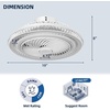 image:imageYITAHOME Bladeless Ceiling Fan with Light 20 Inch Modern Enclosed Chandelier Fan Dimmable 6 Speeds DC Motor Night Light Wind Cycle Low Profile Ceiling Fan for Small Space  White