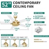 image:imageYITAHOME Ceiling Fan with Wall Switch Remote 52 Inch Modern White Gold Ceiling Fan No Lights Quiet Reversible Motor Indoor Outdoor Ceiling Fan for Bedroom Living Room Patio Porch Gazebo  Wall Switch Remote No Lights Quiet Reversible Motor Indoor for Bedroom Living Room PorchWhite  Gold
