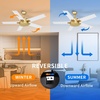 image:imageYITAHOME Ceiling Fan with Wall Switch Remote 52 Inch Modern White Gold Ceiling Fan No Lights Quiet Reversible Motor Indoor Outdoor Ceiling Fan for Bedroom Living Room Patio Porch Gazebo  Wall Switch Remote No Lights Quiet Reversible Motor Indoor for Bedroom Living Room PorchWhite  Gold