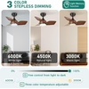 image:imageYITAHOME Ceiling Fans with Lights and Remote 26 Inch Modern Indoor Outdoor Ceiling Fan with Dimmable Reversible DC Quiet Motor Memory Function for Patio Farmhouse Bedroom