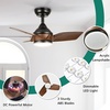 image:imageYITAHOME Ceiling Fans with Lights and Remote 26 Inch Modern Indoor Outdoor Ceiling Fan with Dimmable Reversible DC Quiet Motor Memory Function for Patio Farmhouse Bedroom
