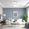 image:imageYITAHOME Ceiling Fans with Lights and Remote amp APP Control 26 Inch Low Profile Modern Fan with Dimmable Reversible DC Quiet Motor Flush Mount Indoor Outdoor Black Fan for Patio Kitchen Bedroom