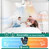 image:imageYITAHOME Ceiling Fans with Lights and Remote amp APP Control 26 Inch Low Profile Modern Fan with Dimmable Reversible DC Quiet Motor Flush Mount Indoor Outdoor Black Fan for Patio Kitchen Bedroom