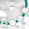 image:imageYITAHOME Ceiling Fans with Lights and Remote amp APP Control 26 Inch Low Profile Modern Fan with Dimmable Reversible DC Quiet Motor Flush Mount Indoor Outdoor Black Fan for Patio Kitchen Bedroom