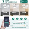 image:imageYITAHOME Ceiling Fans with Lights and Remote amp APP Control 26 Inch Low Profile Modern Fan with Dimmable Reversible DC Quiet Motor Flush Mount Indoor Outdoor Black Fan for Patio Kitchen Bedroom