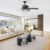 image:imageYITAHOME Chandelier Ceiling Fan Light with Remote 52 Inch Fandelier Indoor Fan Ceiling with 3 Speed Silent Reversible Motor DualSided Blades Timer Balance Kit  Black MAYIH0000619MA