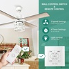 image:imageYITAHOME Farmhouse Ceiling Fans with Light and Wall Switch Remote 52 Inch Industrial Outdoor Fan with 3 Bulbs Clear Glass Quiet Reversible Motor for Bedroom Living Room Patio Indoor White