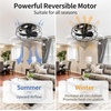 image:imageYITAHOME Low Profile Caged Ceiling Fans with Lights Remote Control 15 Small Flush Mount Industrial Fan Farmhouse Ceiling Fan with 3 Led Bulbs for Living Room Bedroom Kitchen Dining Room Black
