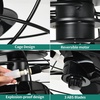 image:imageYITAHOME Low Profile Caged Ceiling Fans with Lights Remote Control 15 Small Flush Mount Industrial Fan Farmhouse Ceiling Fan with 3 Led Bulbs for Living Room Bedroom Kitchen Dining Room Black