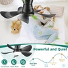 image:imageYITAHOME Low Profile White Ceiling Fans with Lights and Remote amp APP Control 26 Inch Flush Mount Modern Fan with Dimmable Reversible DC Quiet Motor Indoor Fan for Patio Kitchen Bedroom