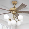 image:imageYITAHOME Modern Ceiling Fan with Sputnik Light Fixture and Remote 52 Inch Indoor Fan Ceiling with Quiet Reversible Motor 3 Speeds DualSided Blades Timer  Gold TLCFLS0011