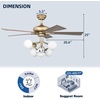 image:imageYITAHOME Modern Ceiling Fan with Sputnik Light Fixture and Remote 52 Inch Indoor Fan Ceiling with Quiet Reversible Motor 3 Speeds DualSided Blades Timer  Gold TLCFLS0011