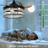 image:imageYITAHOME Retractable Ceiling Fan with Lights and Remote 36 Farmhouse Caged Industrial Invisible Enclosed Fan with Quiet DC Reversible Motor 6Speeds 3 Bulbs for Patio Kitchen Bedroom Living Room
